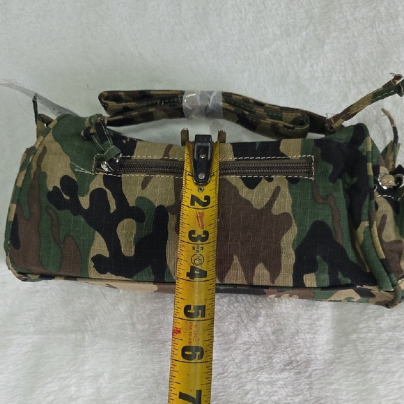 Small Camo Green and Brown Shoulder Bag - Picture 4 of 8
